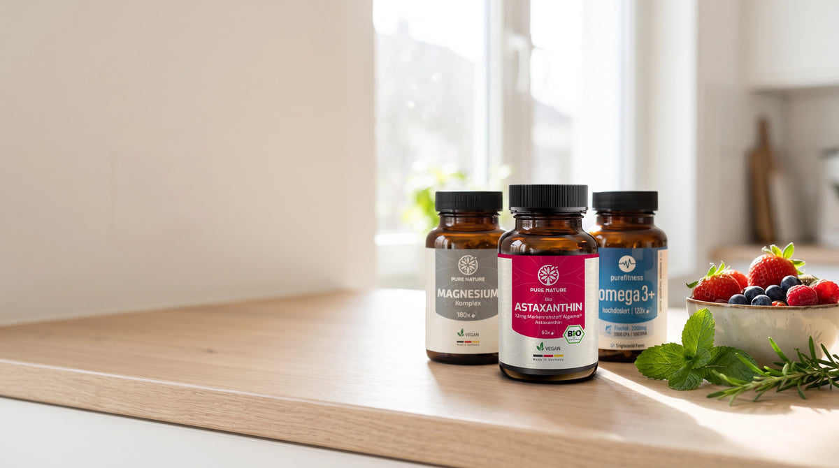 nuPurea Magnesium, Astaxanthin und Omega 3