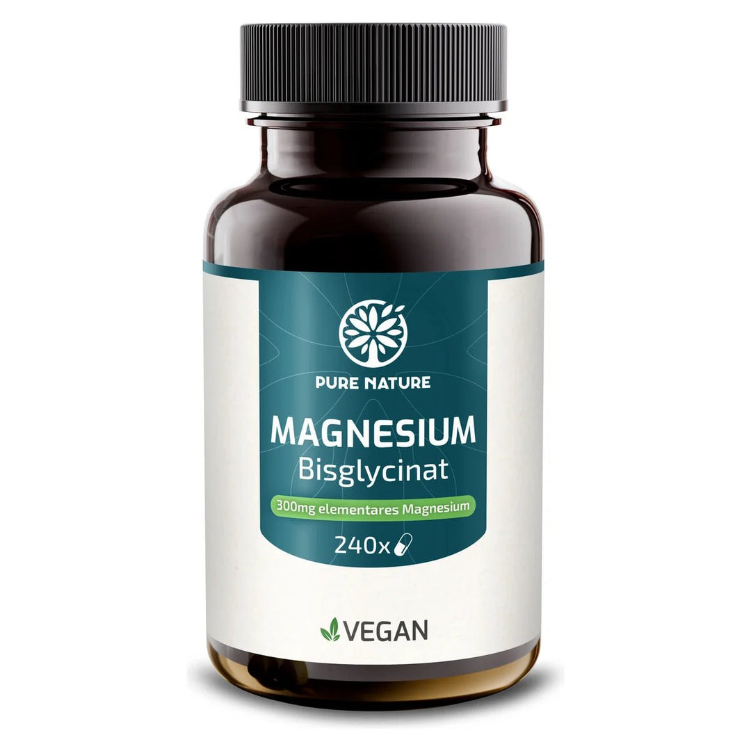 Pure Nature Magnesium Bisglycinat 240 Kapseln - Produktdose freigestellt