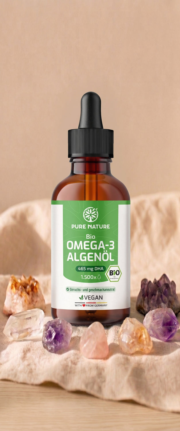 Pure Nature Bio Omega-3 Algenöl 50 ml Tropfen mit 465 mg DHA
