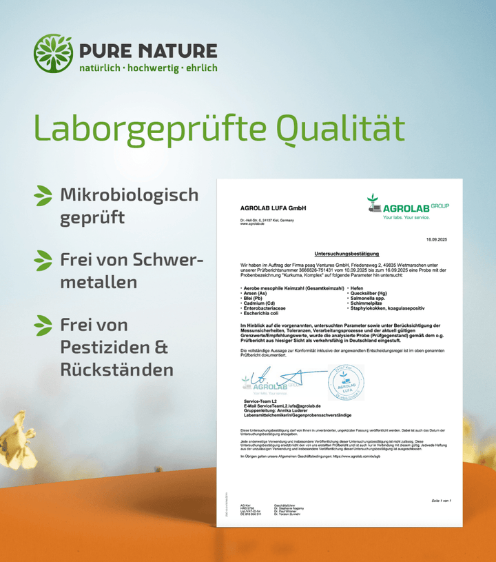 Pure Nature Kurkuma mit Piperin – 90 Kapseln (12.000 mg Komplex) - Purefitness Nutrition