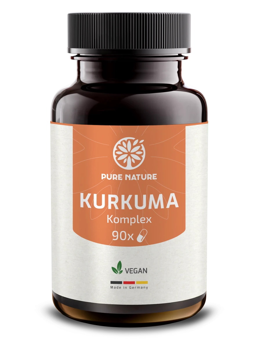 Pure Nature Kurkuma mit Piperin – 90 Kapseln (12.000 mg Komplex) - Purefitness Nutrition