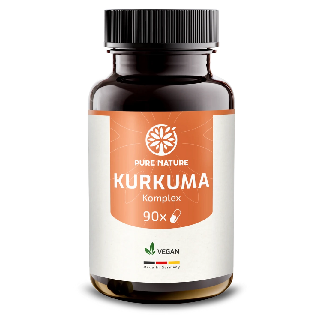 Pure Nature Kurkuma mit Piperin – 90 Kapseln (12.000 mg Komplex) - Purefitness Nutrition