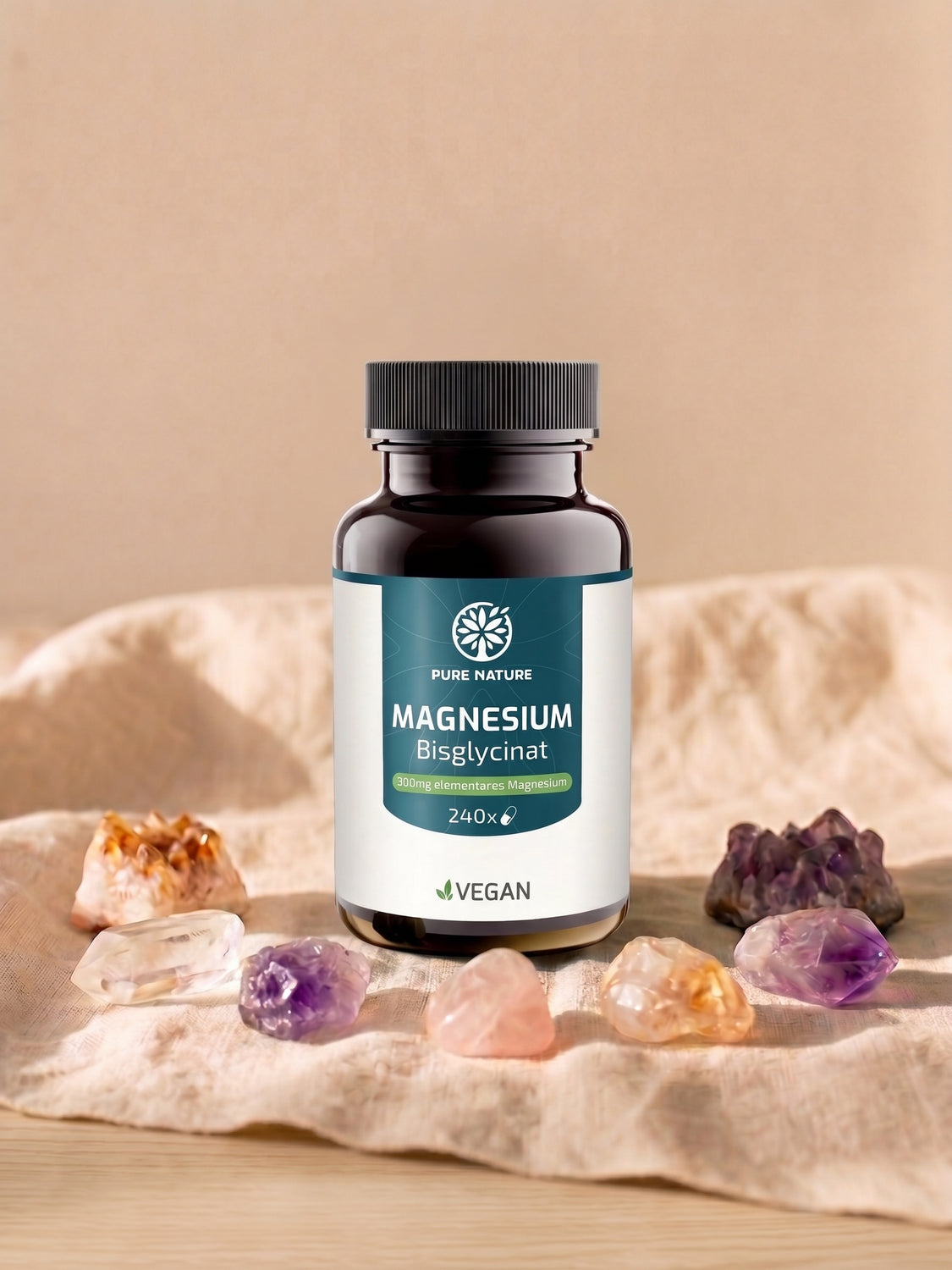 Magnesium Bisglycinat Dose vor Kristallen